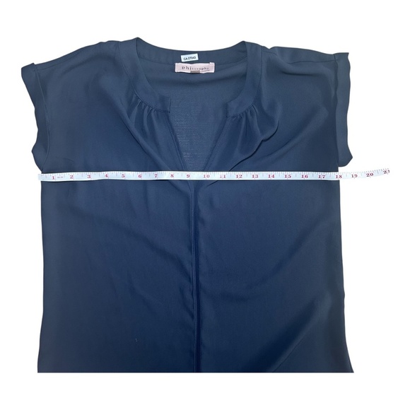 Philosophy Pullover Navy Blue Sleeveless Sheer Top Blouse, V-Neck, Size XS - Picture 5 of 6